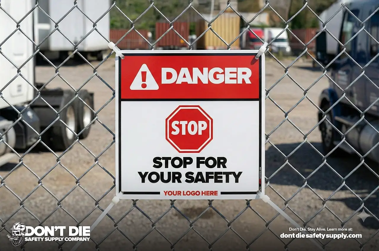 Workplace Stop and Danger Sign (Ship Yard)