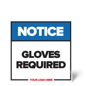 Gloves Required Safety Sign