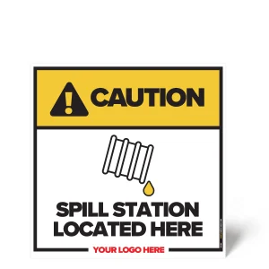 Spill Station Located Here Safety Sign