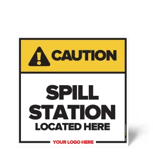 Spill Station Located Here Safety Sign
