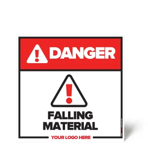 Falling Material Safety Sign