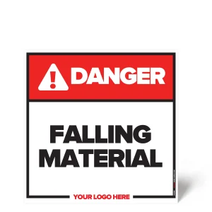 Falling Material Safety Sign