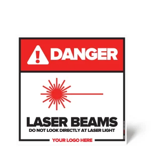 Laser Beams Do Not Look Sign