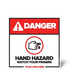 Hand Hazard Safety Sign