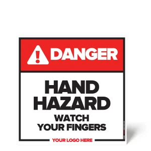 Hand Hazard Safety Sign