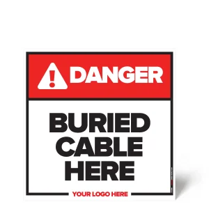 Cable Buried Here Safety Sign