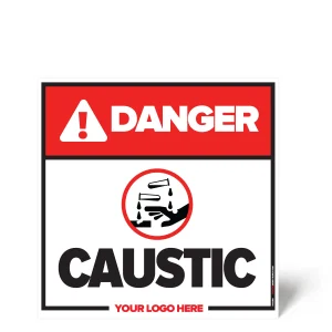 Caustic Safety Sign