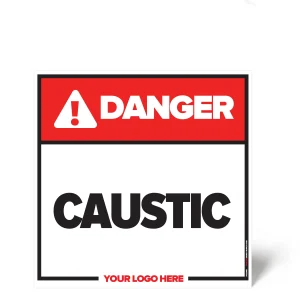 Caustic Safety Sign