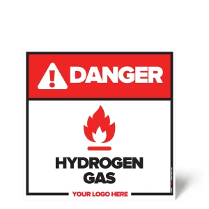Hydrogen Gas Safety Sign
