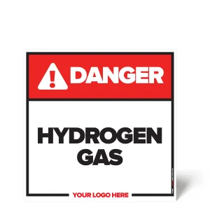 Hydrogen Gas Safety Sign