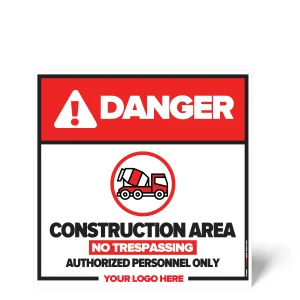 Construction Area Safety Sign