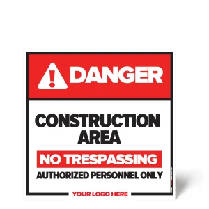Construction Area Safety Sign