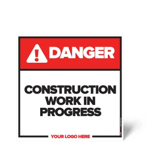 Construction Work in Progress Safety Sign