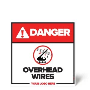 Overhead Wires Safety Sign