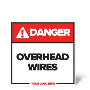 Overhead Wires Safety Sign