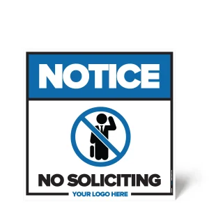 No Soliciting Sign