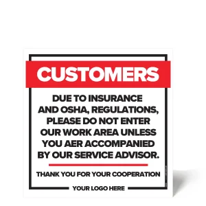 Customers Sign