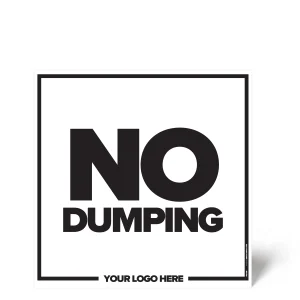 No Dumping Sign