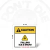 Caution Falling Ice & Snow safety sign, 12 x 12 inch design with falling ice warning pictogram