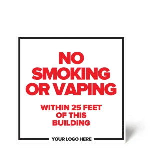 No Smoking or Vaping Sign